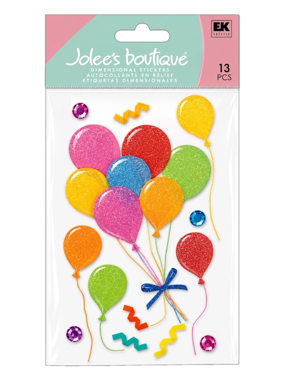JOLEE’S BOUTIQUE DIMENSIONAL STICKERS VELLUM BALLOONS - BRAND NEW